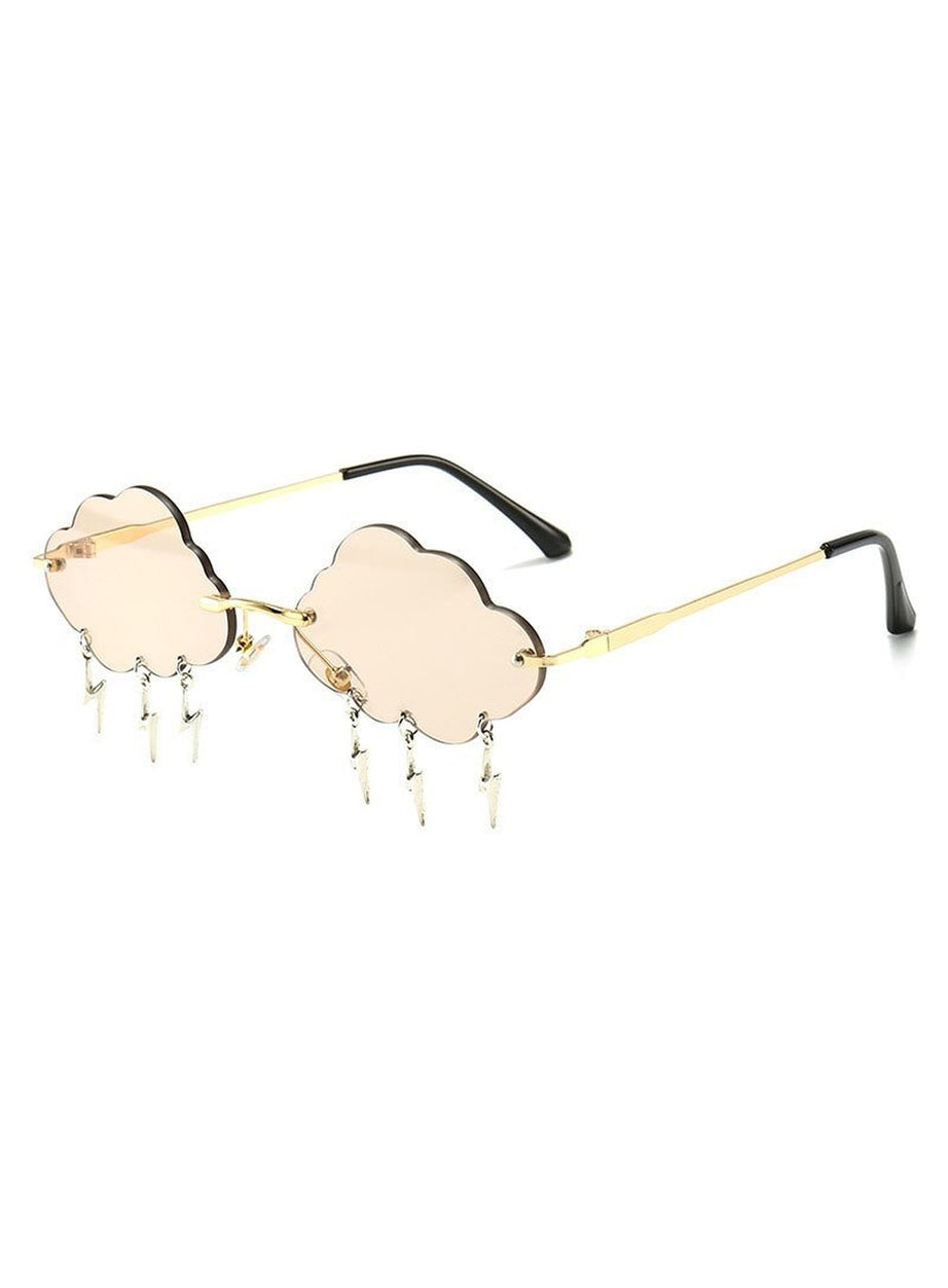 Y2k Vintage Lightning Pendant Sunglasses