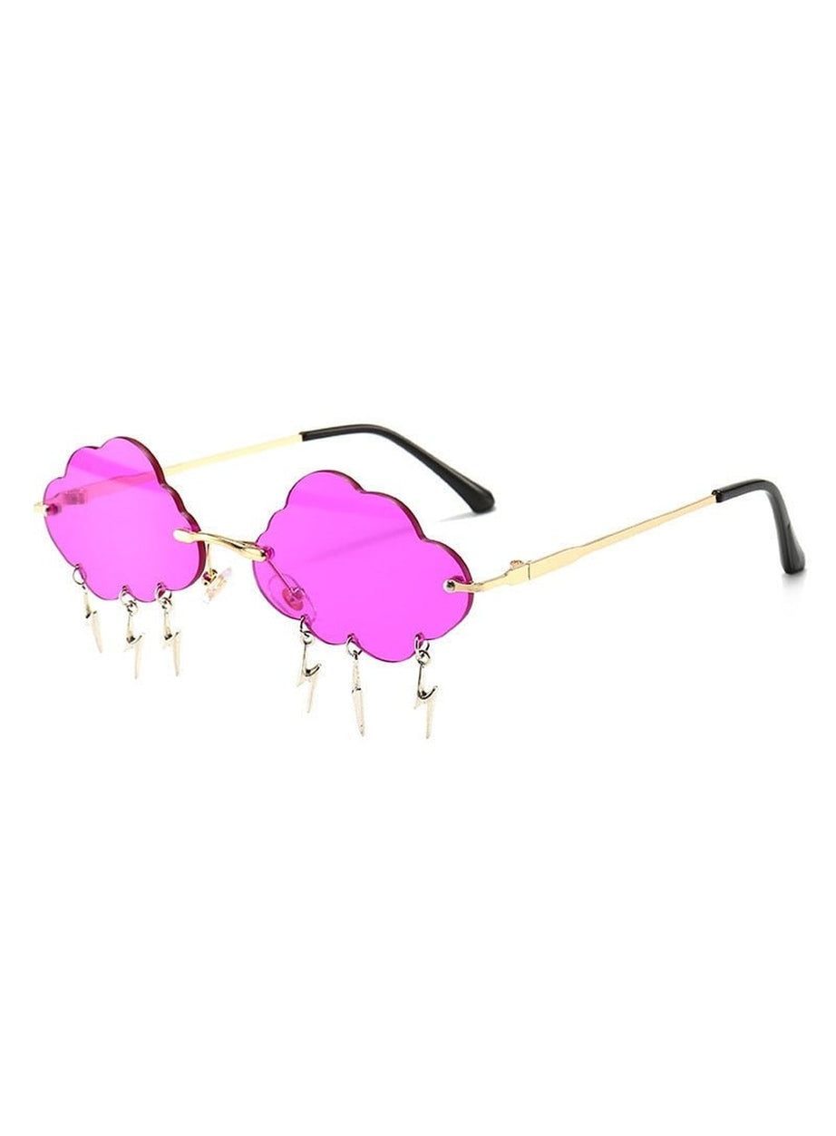 Y2k Vintage Lightning Pendant Sunglasses