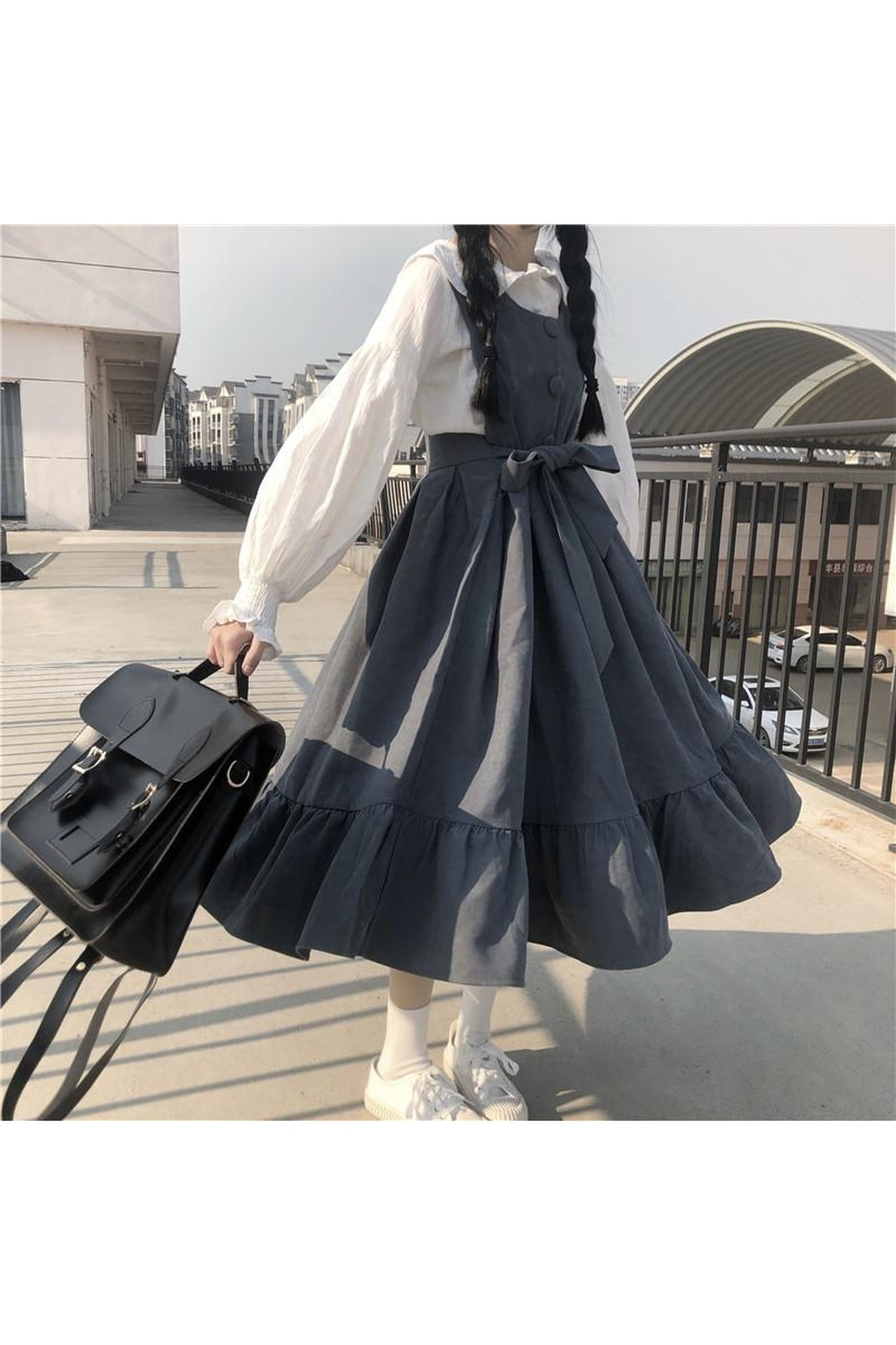 Y2k Vintage Kawaii Style Dark Dress