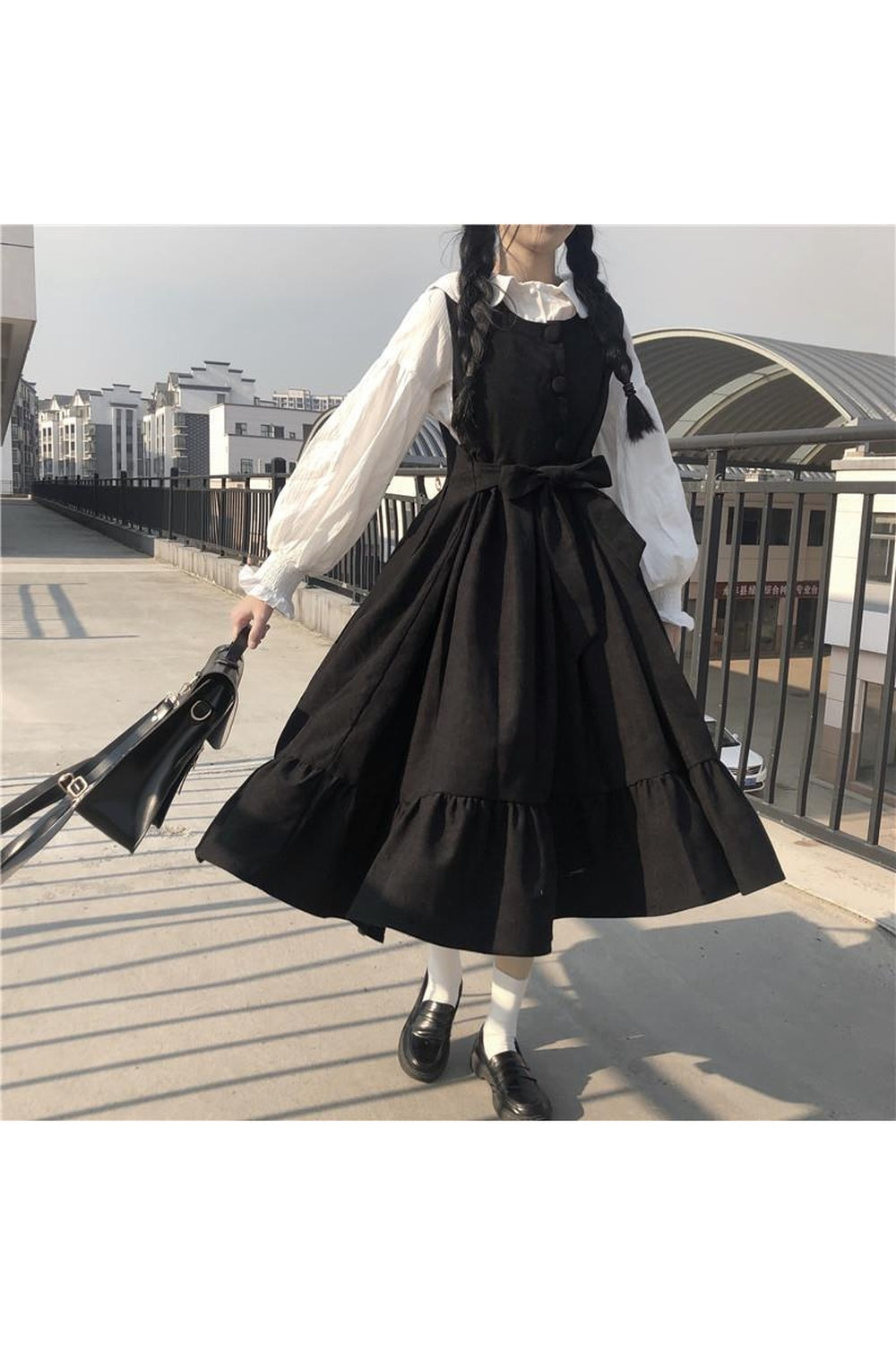 Y2k Vintage Kawaii Style Dark Dress