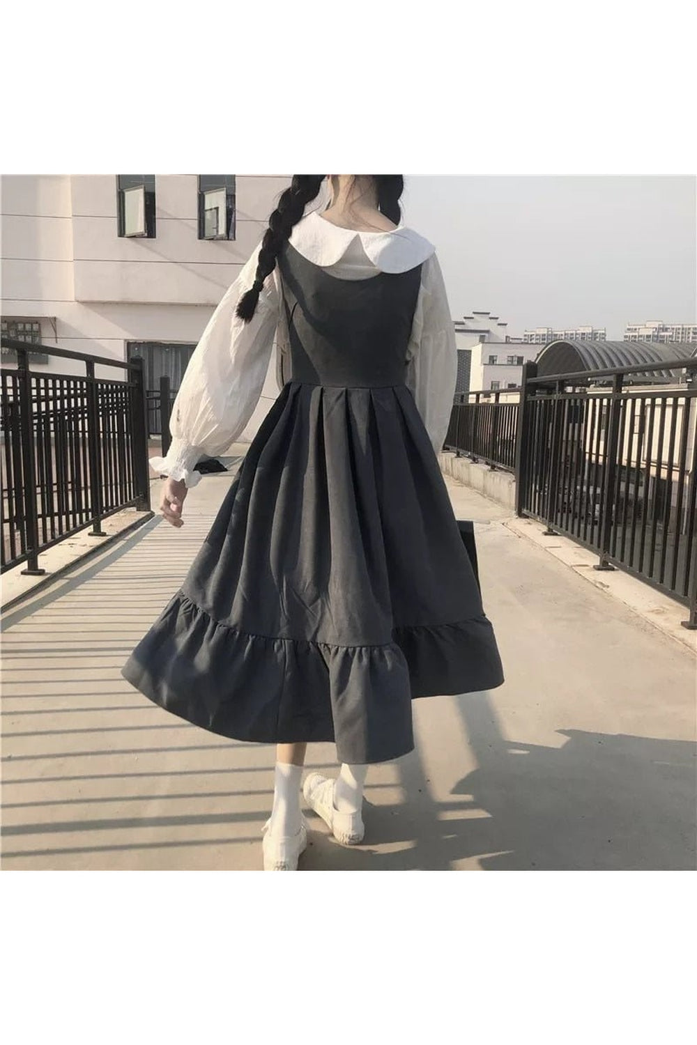 Y2k Vintage Kawaii Style Dark Dress