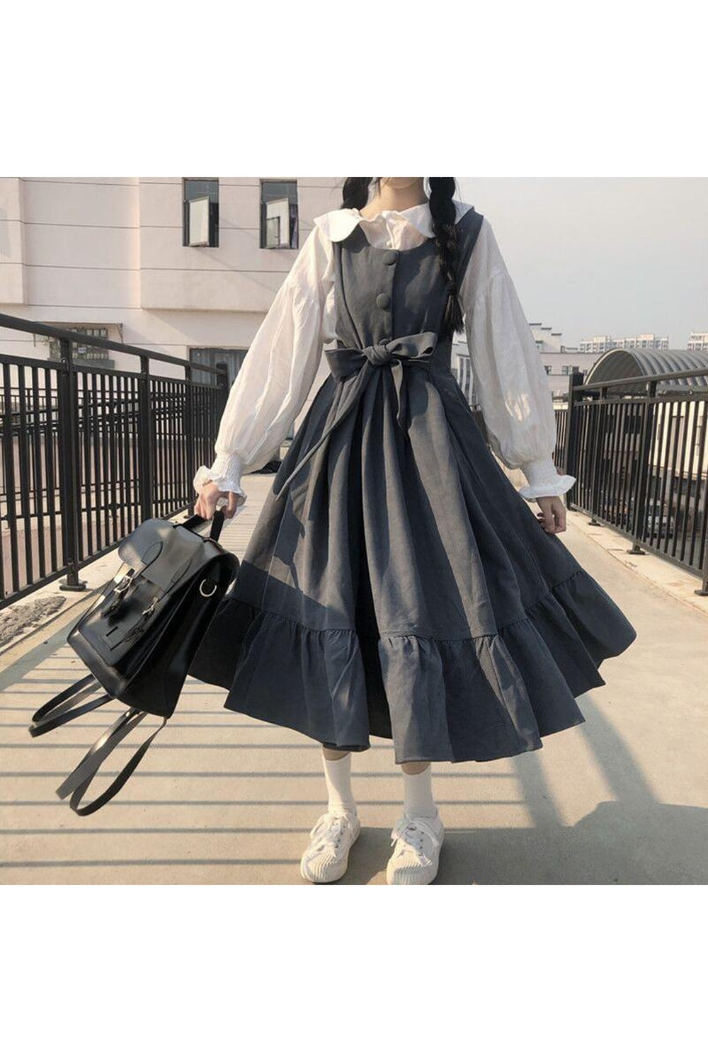 Y2k Vintage Kawaii Style Dark Dress