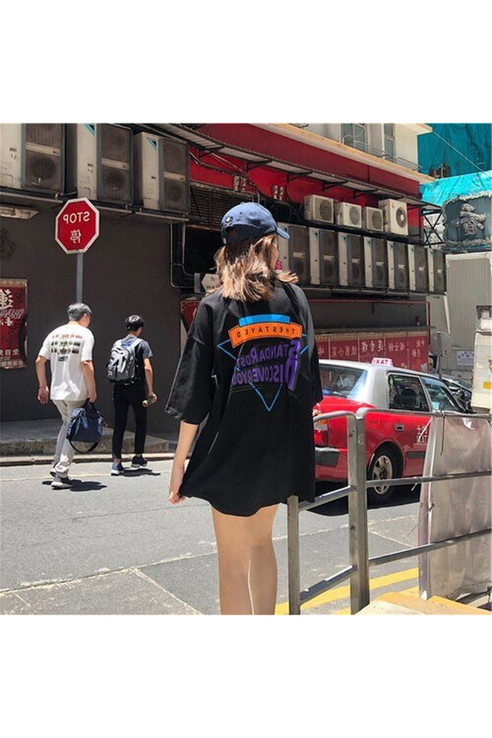 Y2k Vintage Loose T-shirt with a print on the back