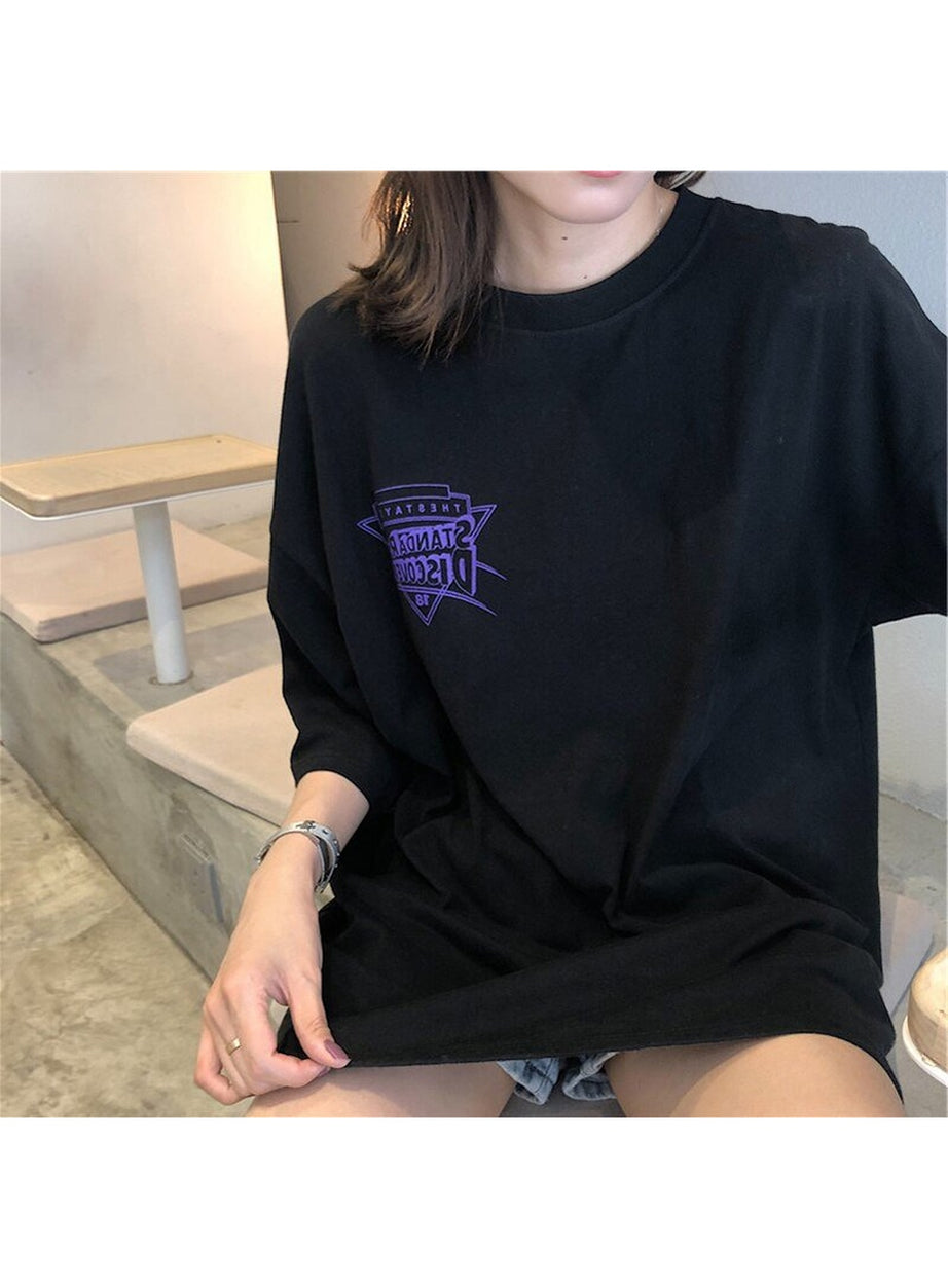 Y2k Vintage Loose T-shirt with a print on the back