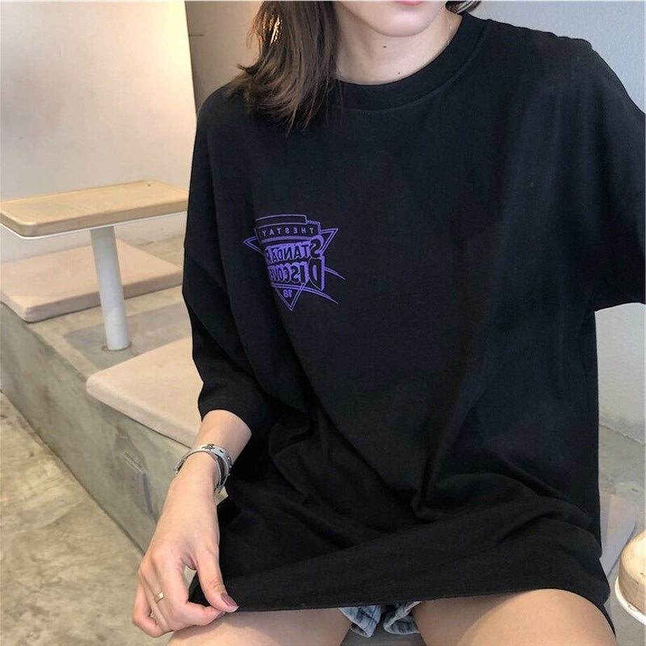 Y2k Vintage Loose T-shirt with a print on the back