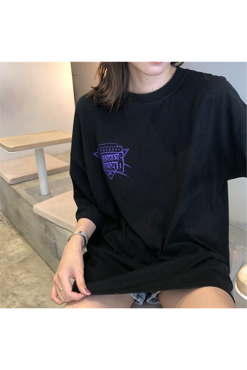 Y2k Vintage Loose T-shirt with a print on the back