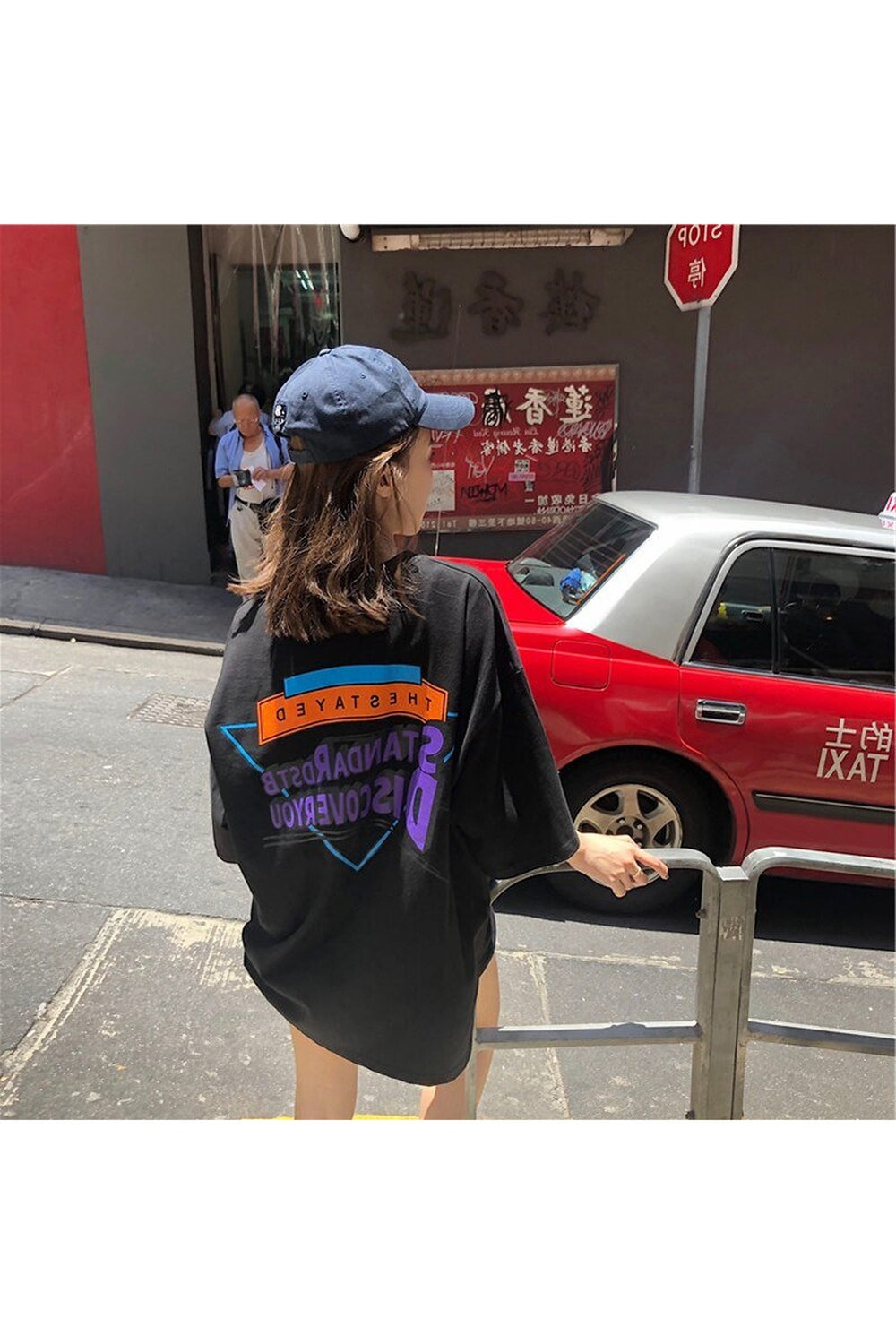 Y2k Vintage Loose T-shirt with a print on the back