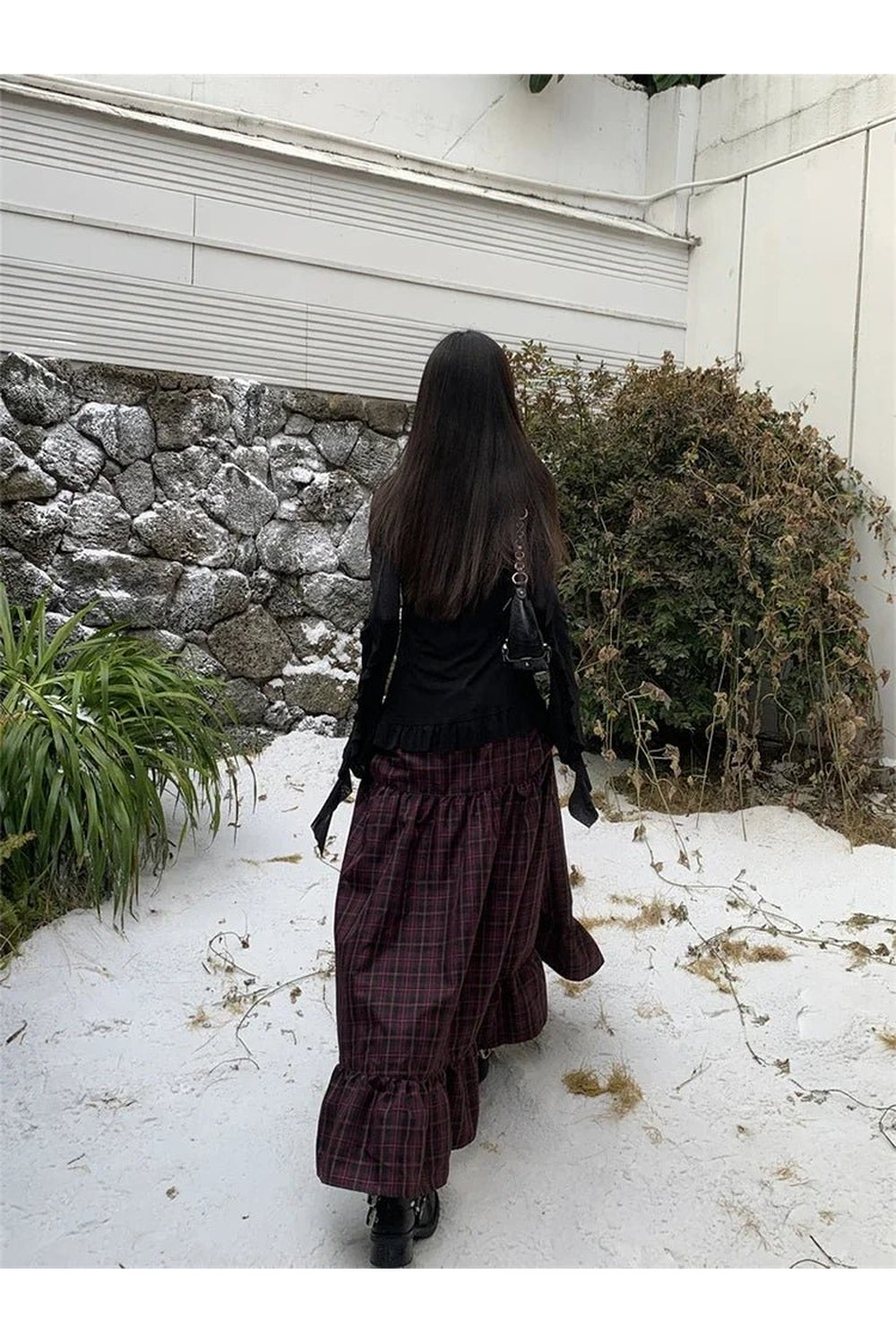 Y2k Vintage Plaid A-Line Skirt