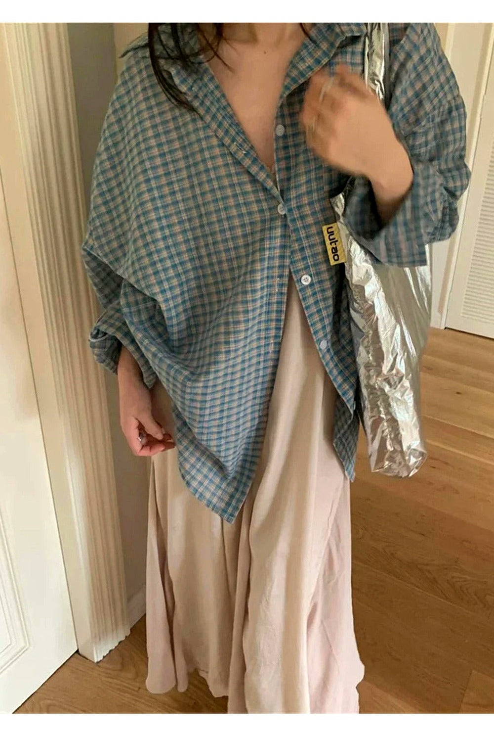 Y2k Vintage Plaid Oversized Shirt