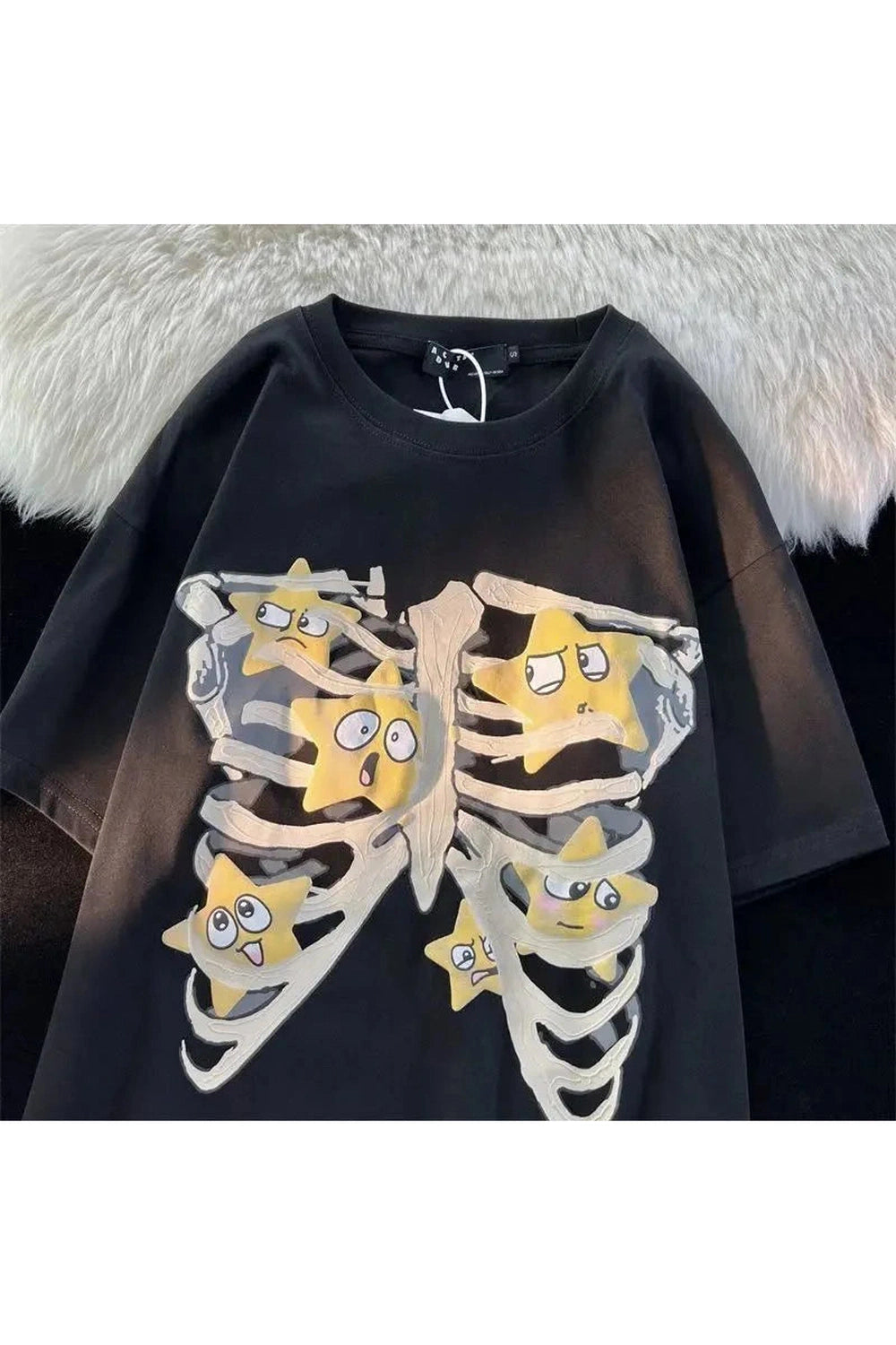 Y2k Vintage Star Skull T-shirt