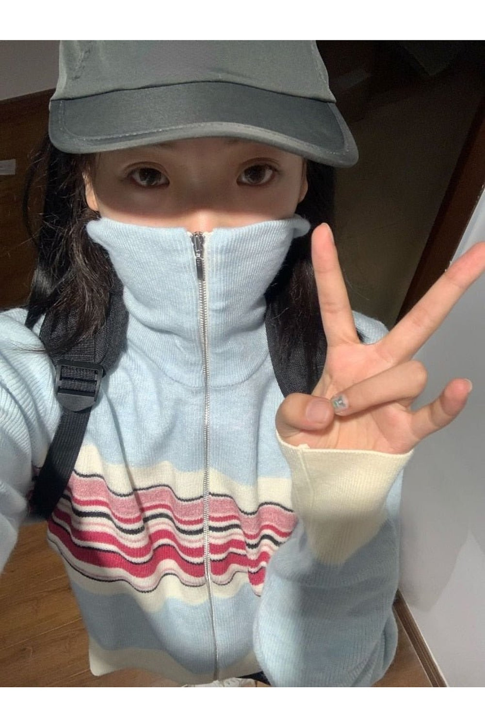 Y2k Vintage Striped Casual Cardigan