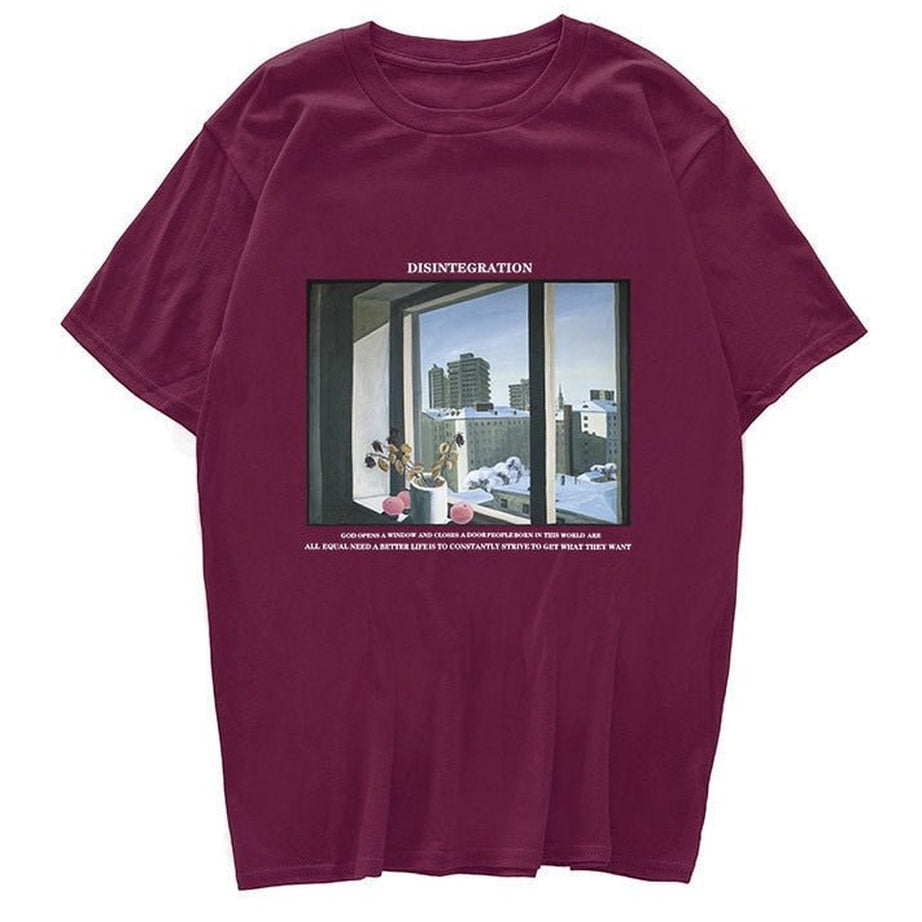 Y2k Vintage T-shirt with window print