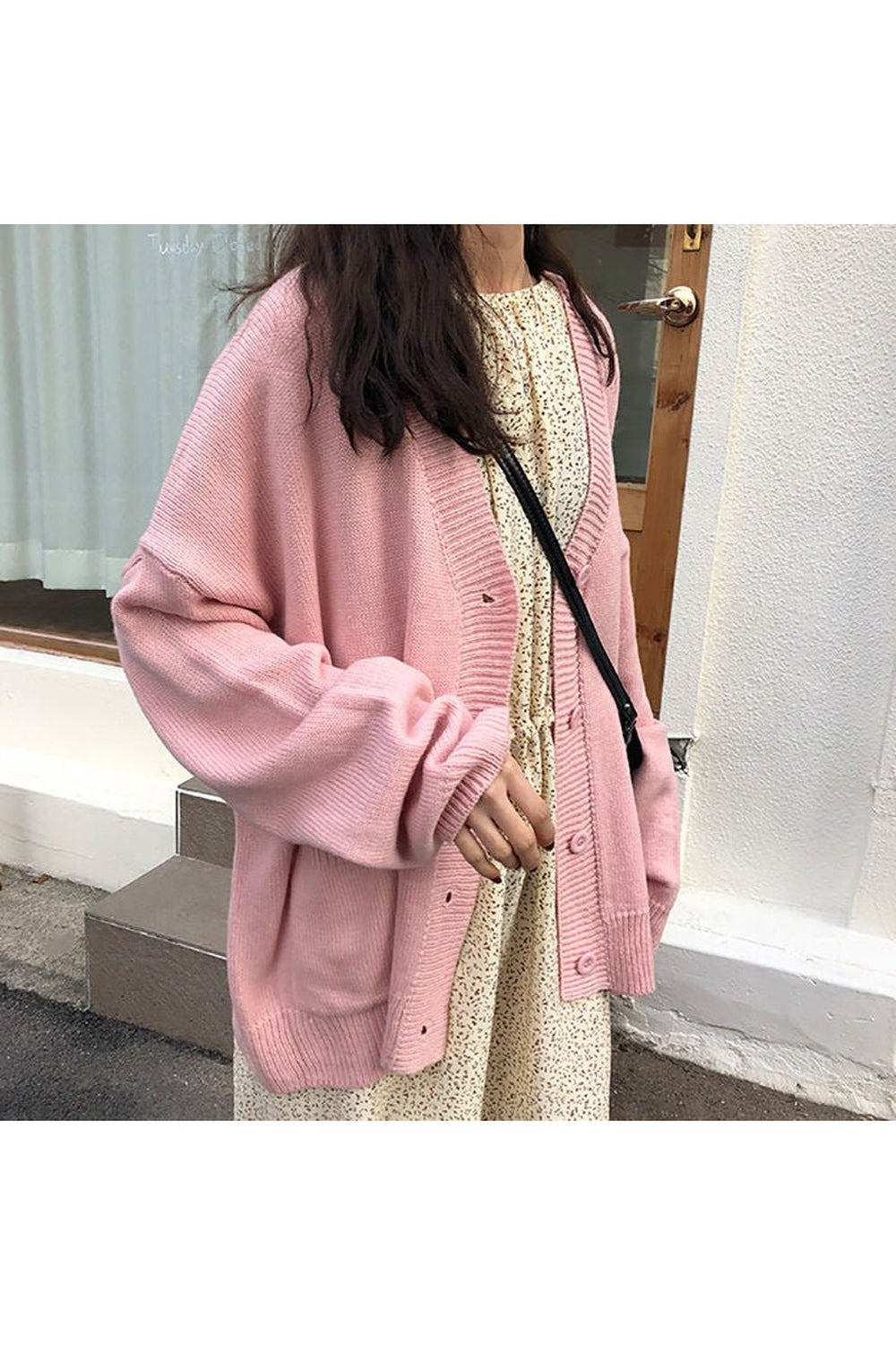 Y2k Vintage V-Neck Knit button down jacket