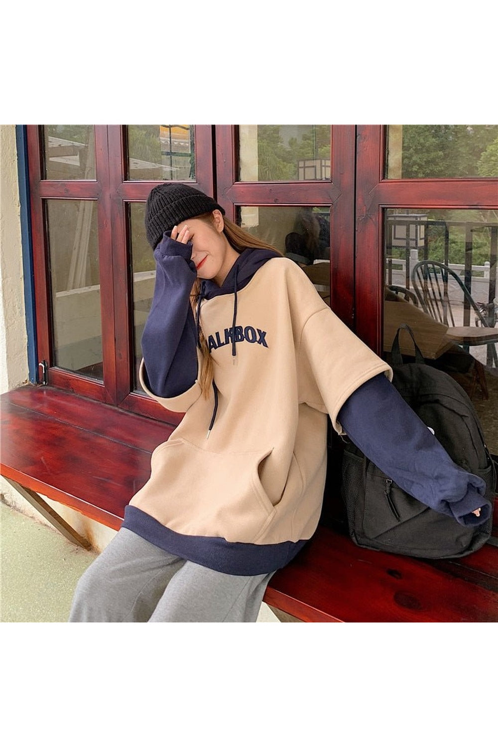 Y2k Vintage Warm Collage Hoodie