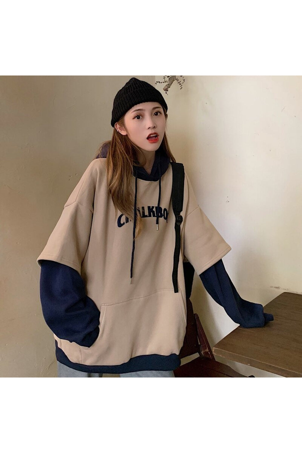 Y2k Vintage Warm Collage Hoodie