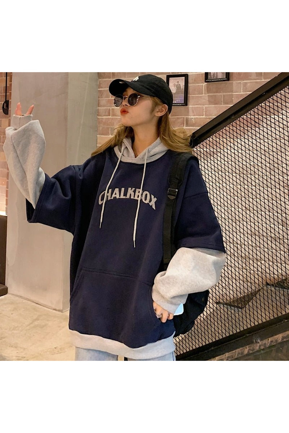 Y2k Vintage Warm Collage Hoodie