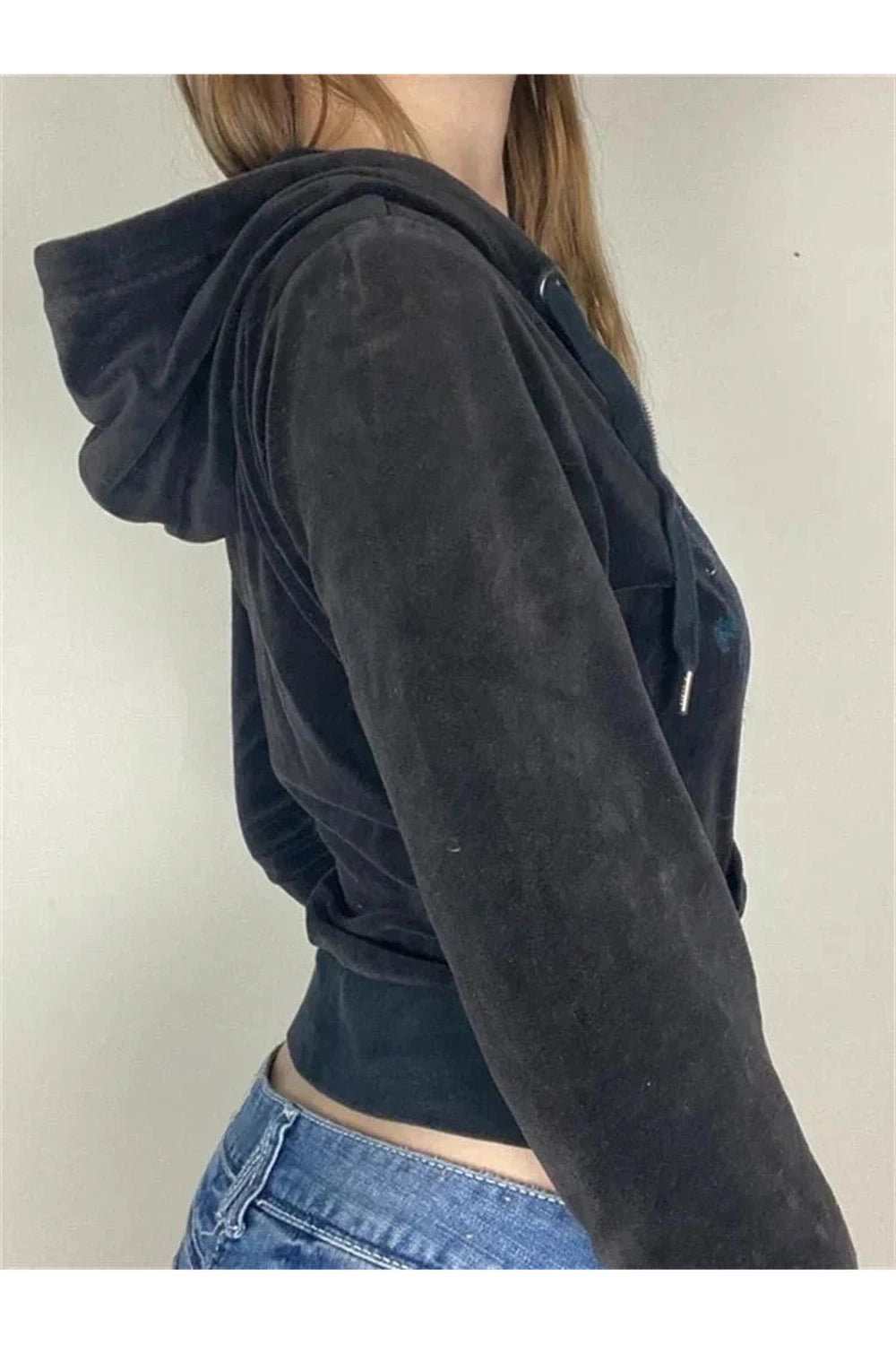 Y2k Vintage Slim Graphic Hoodie