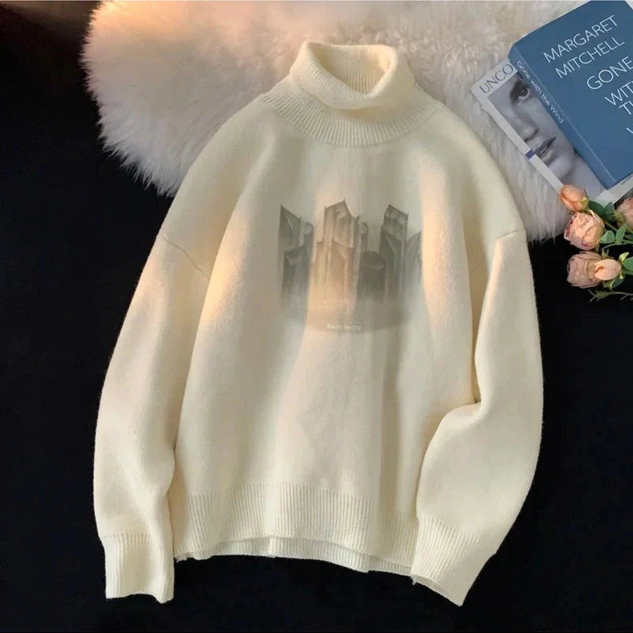 Y2k Warm Turtleneck Pullover