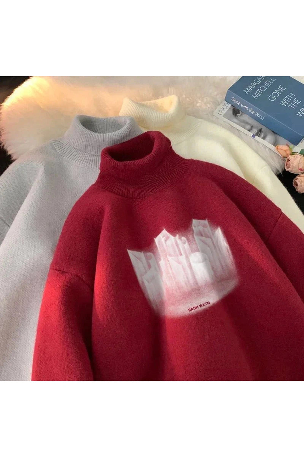 Y2k Warm Turtleneck Pullover