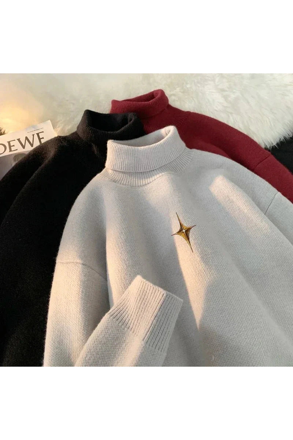 Y2k Warm Turtleneck Pullover