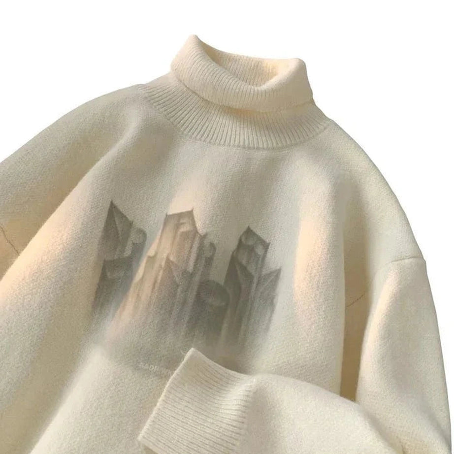 Y2k Warm Turtleneck Pullover