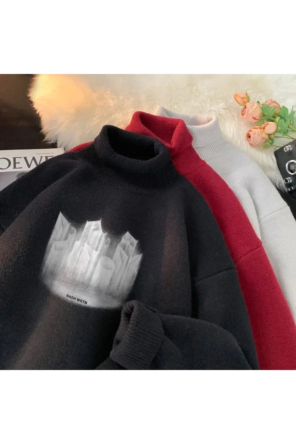 Y2k Warm Turtleneck Pullover