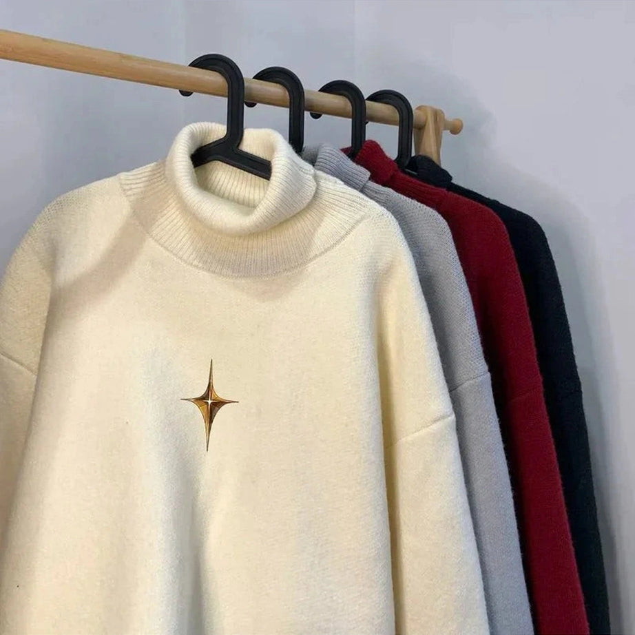 Y2k Warm Turtleneck Pullover