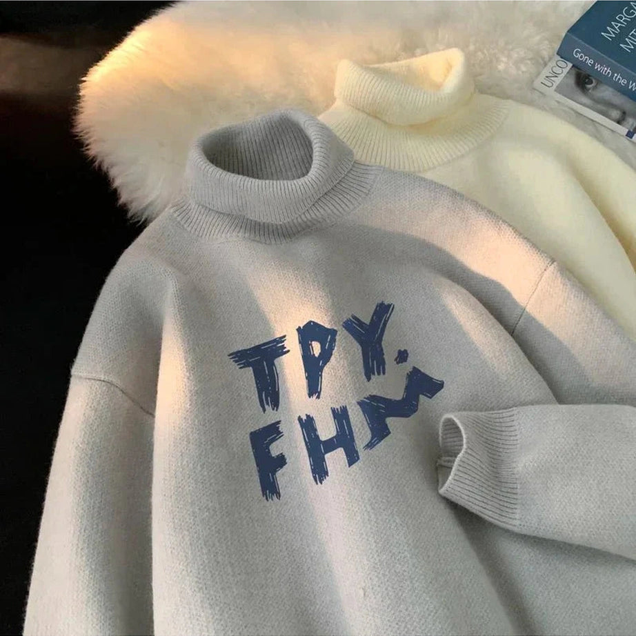 Y2k Warm Turtleneck Pullover