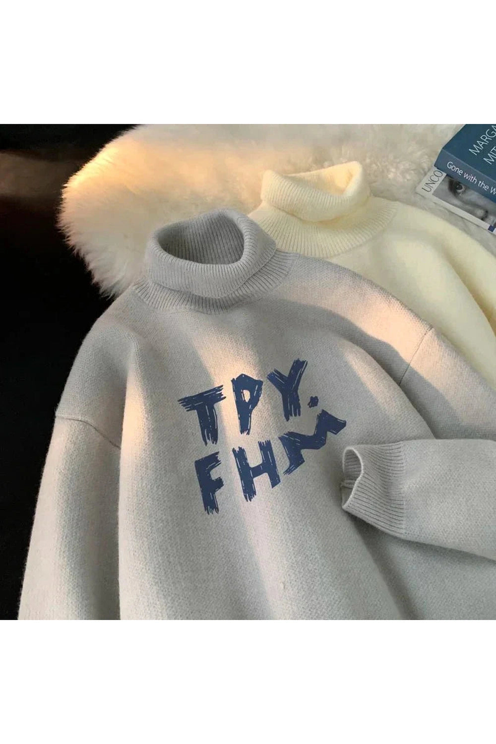 Y2k Warm Turtleneck Pullover