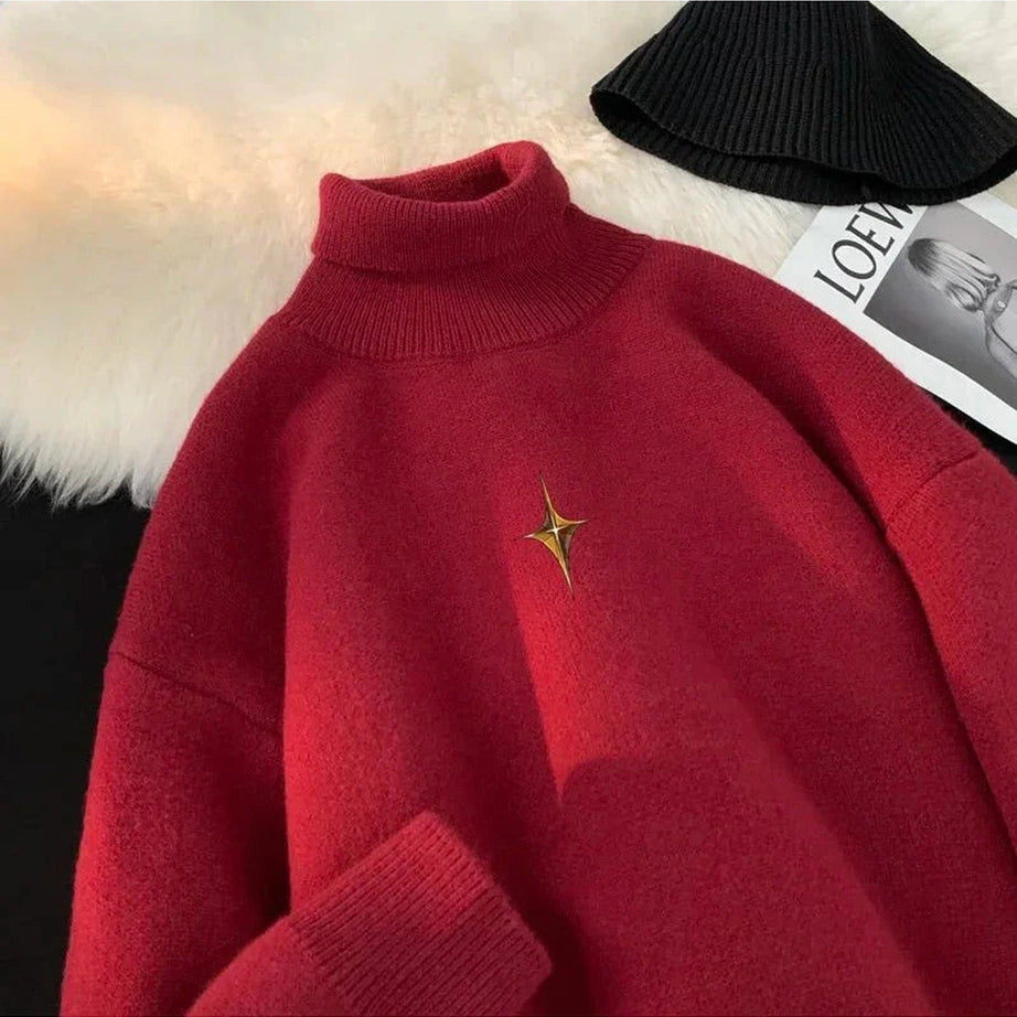 Y2k Warm Turtleneck Pullover