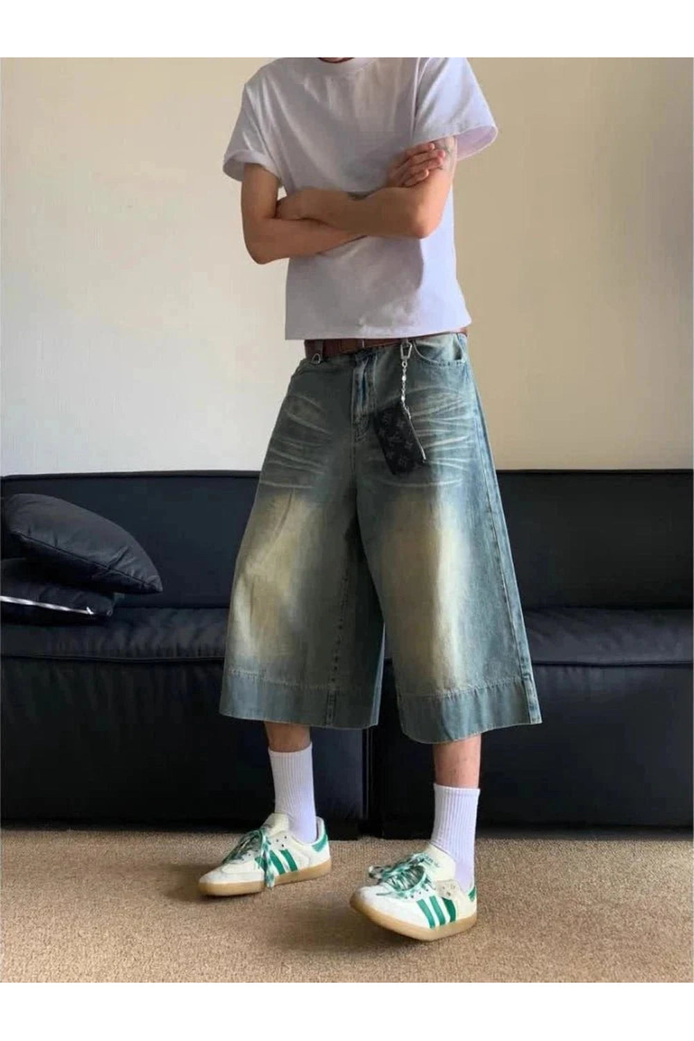 Y2k Washed Blue Jean Shorts