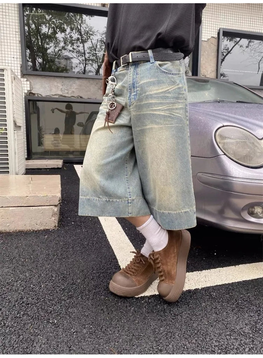 Y2k Washed Blue Jean Shorts