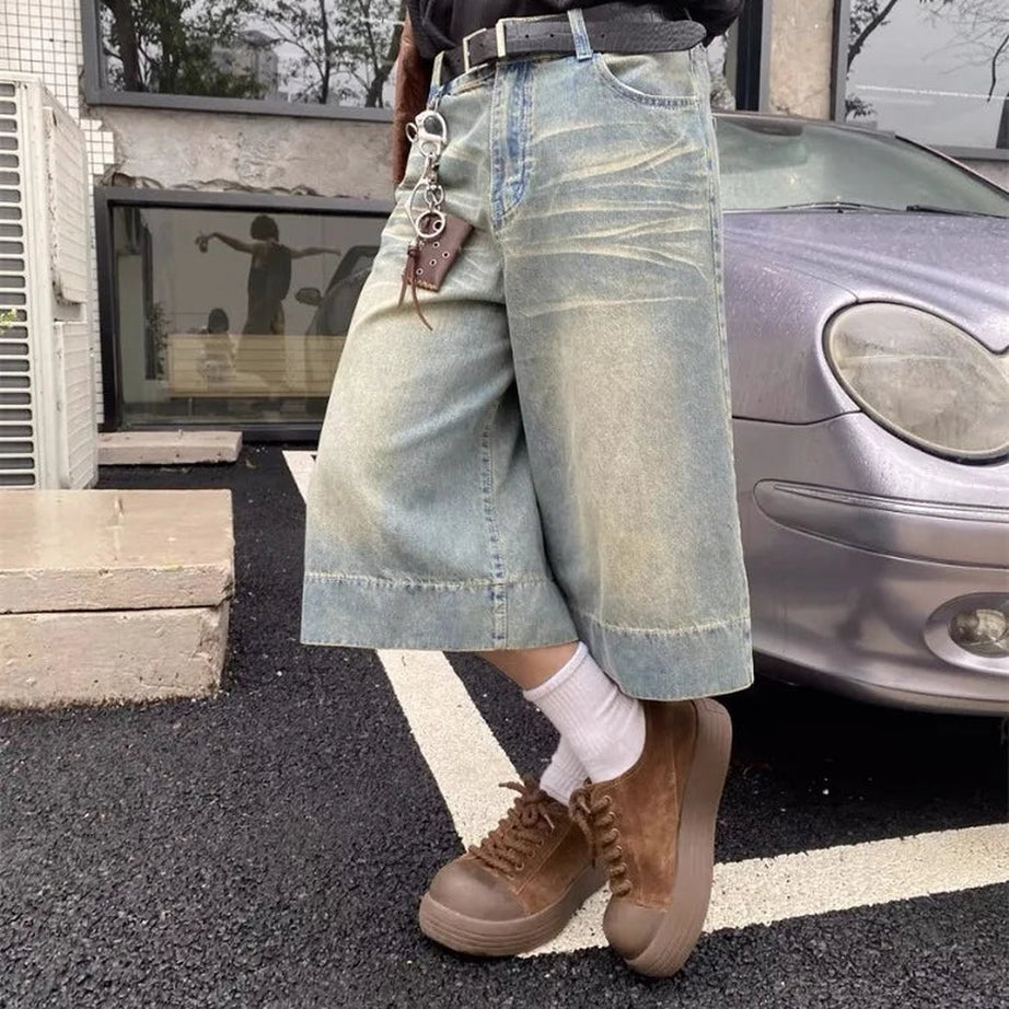 Y2k Washed Blue Jean Shorts