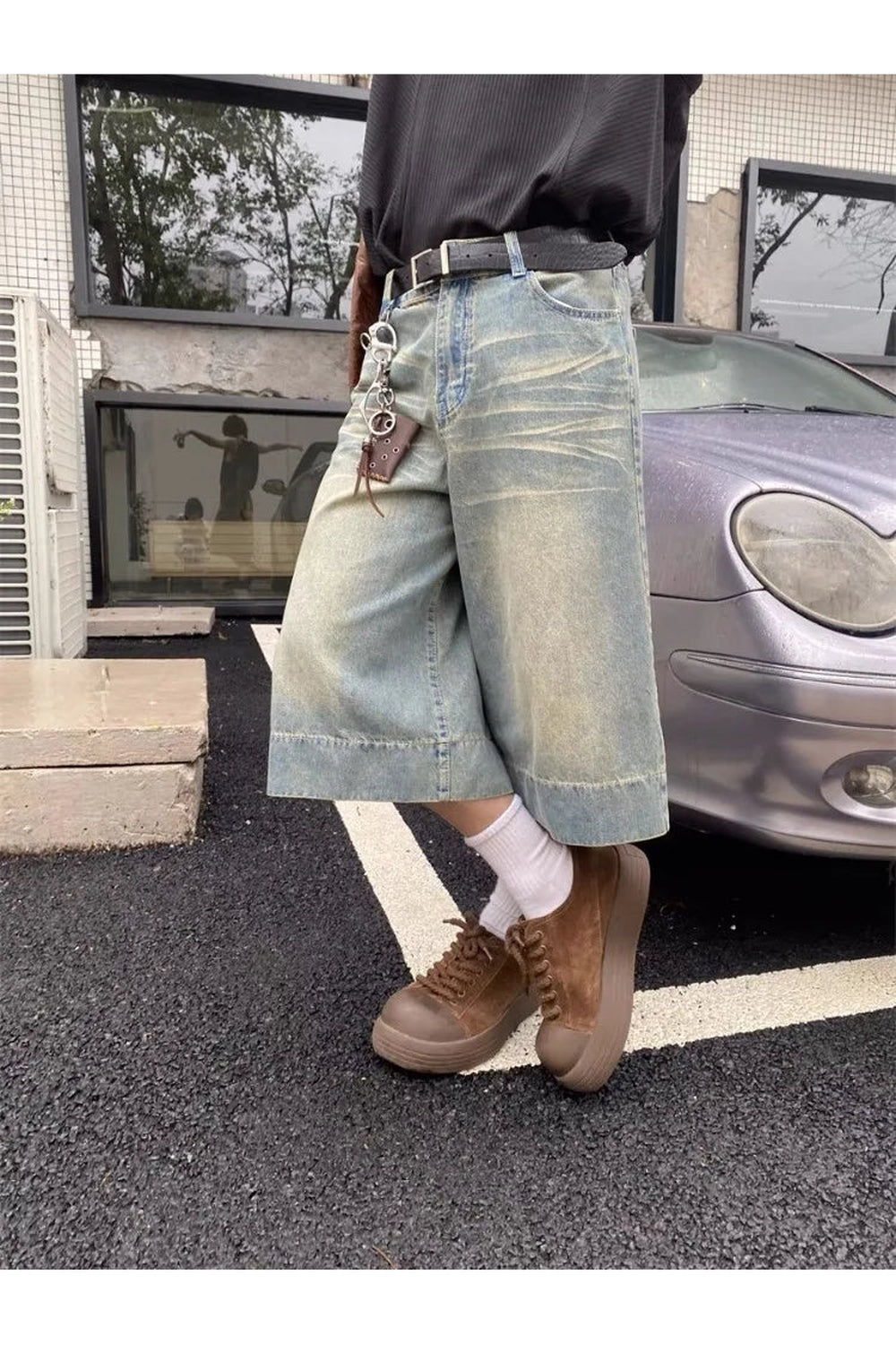 Y2k Washed Blue Jean Shorts