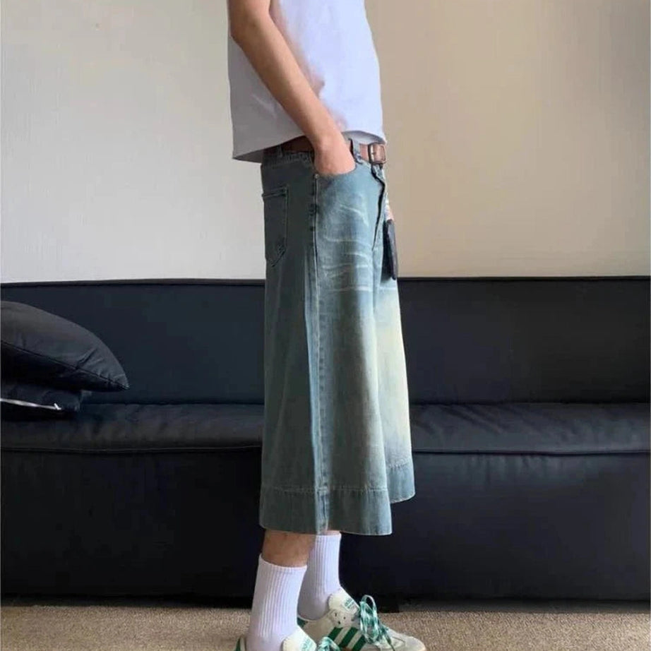 Y2k Washed Blue Jean Shorts