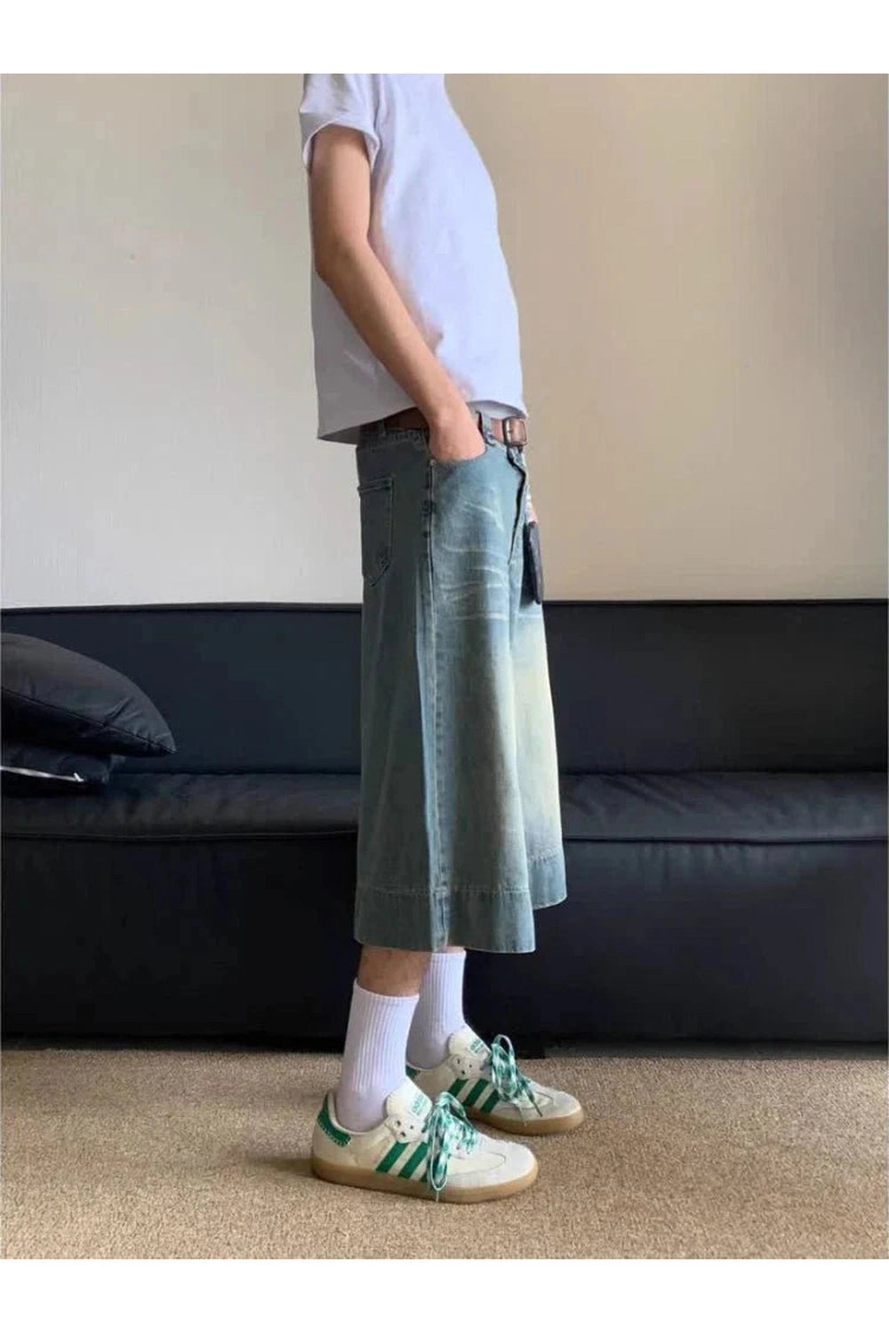 Y2k Washed Blue Jean Shorts