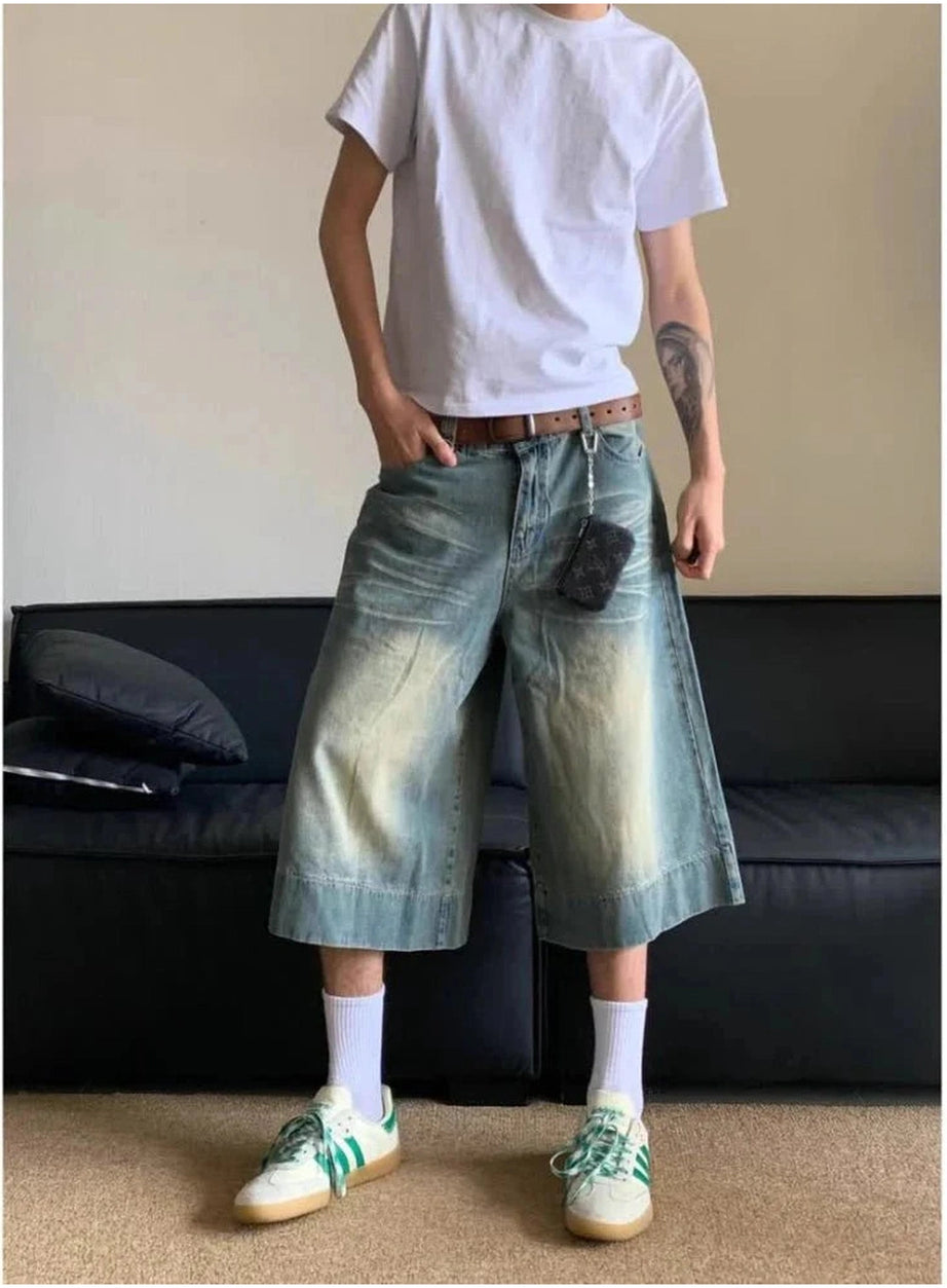 Y2k Washed Blue Jean Shorts