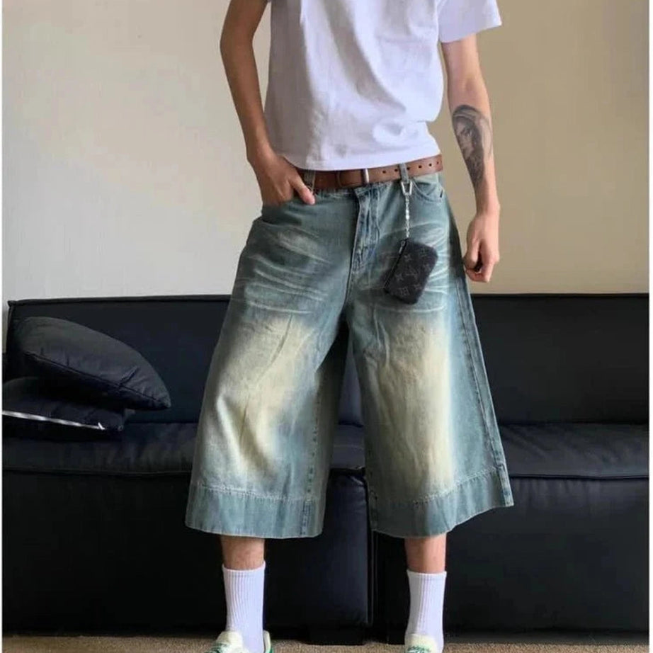 Y2k Washed Blue Jean Shorts