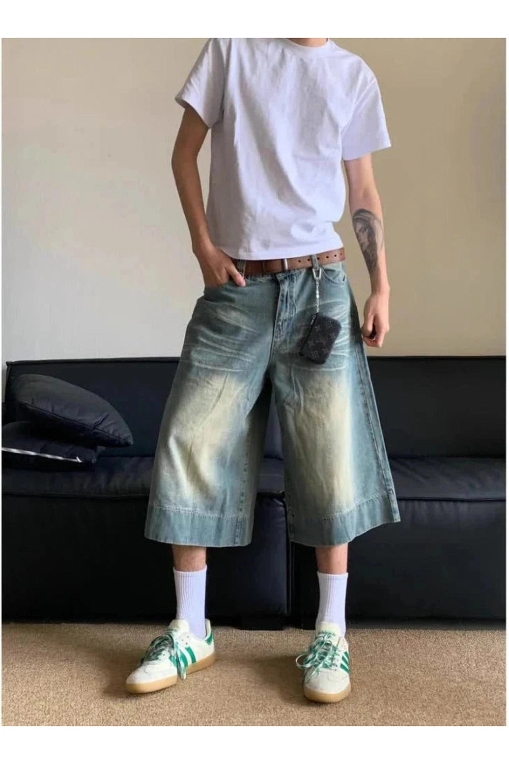 Y2k Washed Blue Jean Shorts