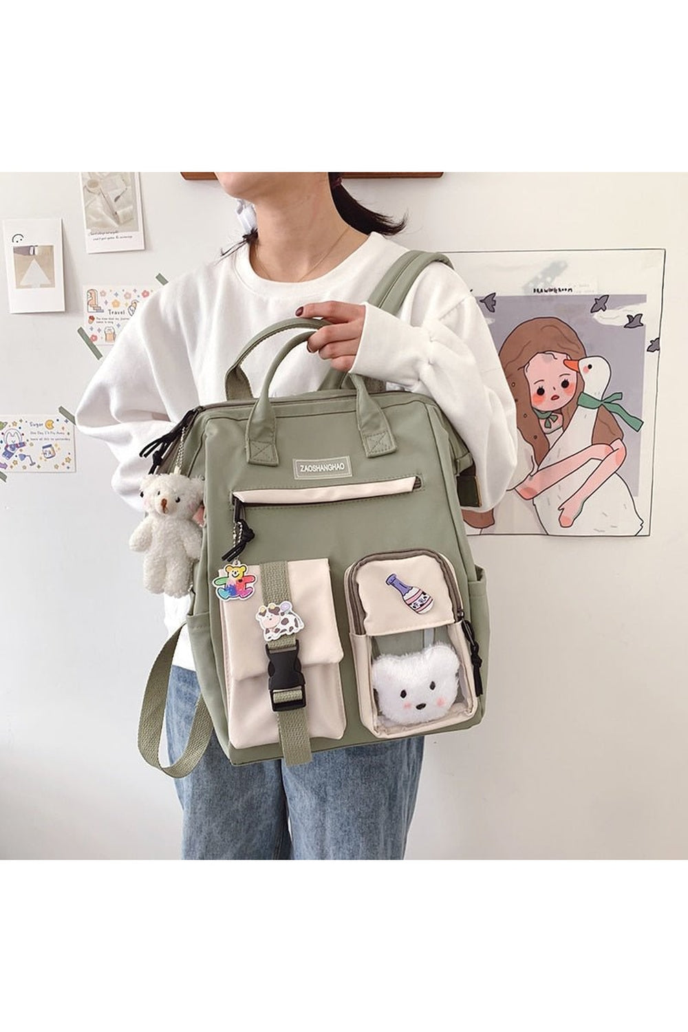 Y2k Waterproof Pastel Colors Cute Backpack