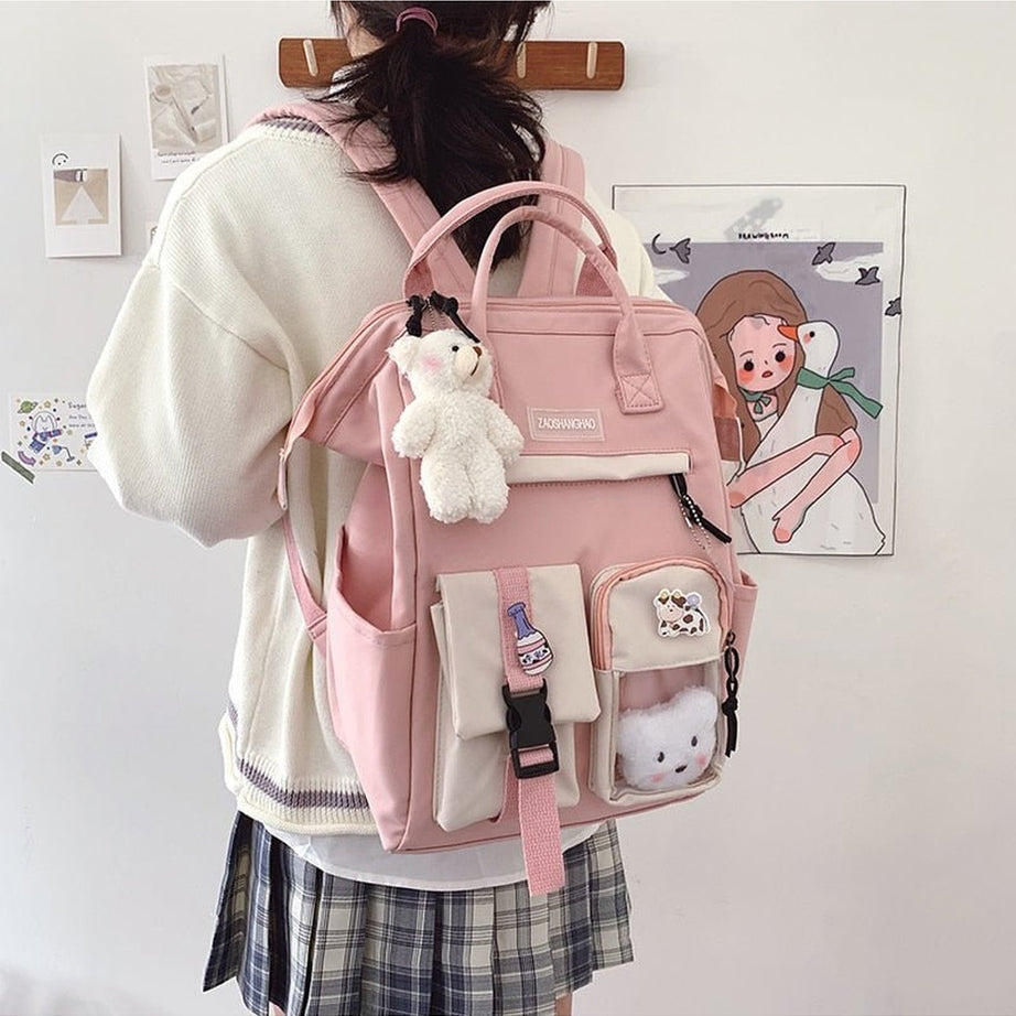Y2k Waterproof Pastel Colors Cute Backpack