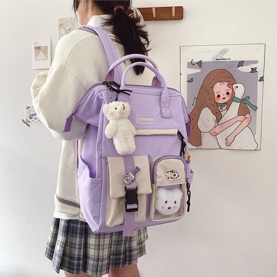 Y2k Waterproof Pastel Colors Cute Backpack