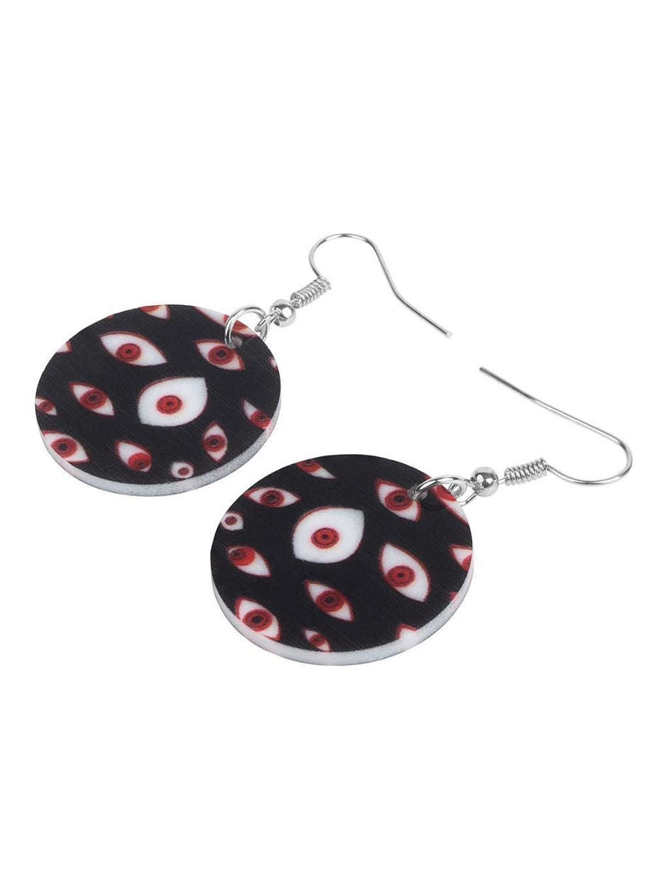 Y2k Weirdcore Acrylic Horror Eye Earrings