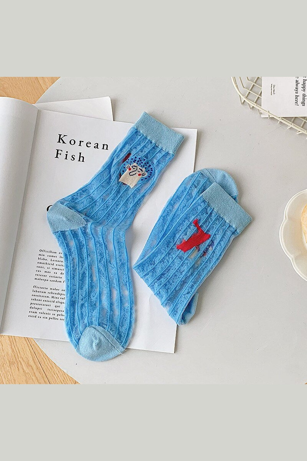 Y2k Weirdcore Asymmetric Transparent Socks