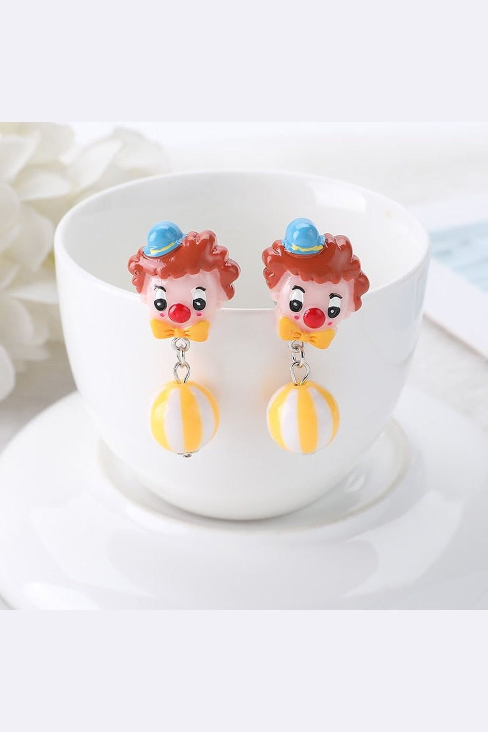 Y2k Weirdcore Resin Clown 1Pair Stud Earrings