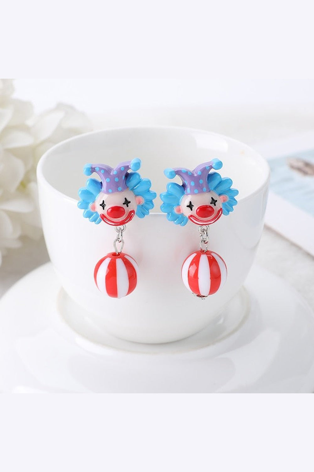 Y2k Weirdcore Resin Clown 1Pair Stud Earrings