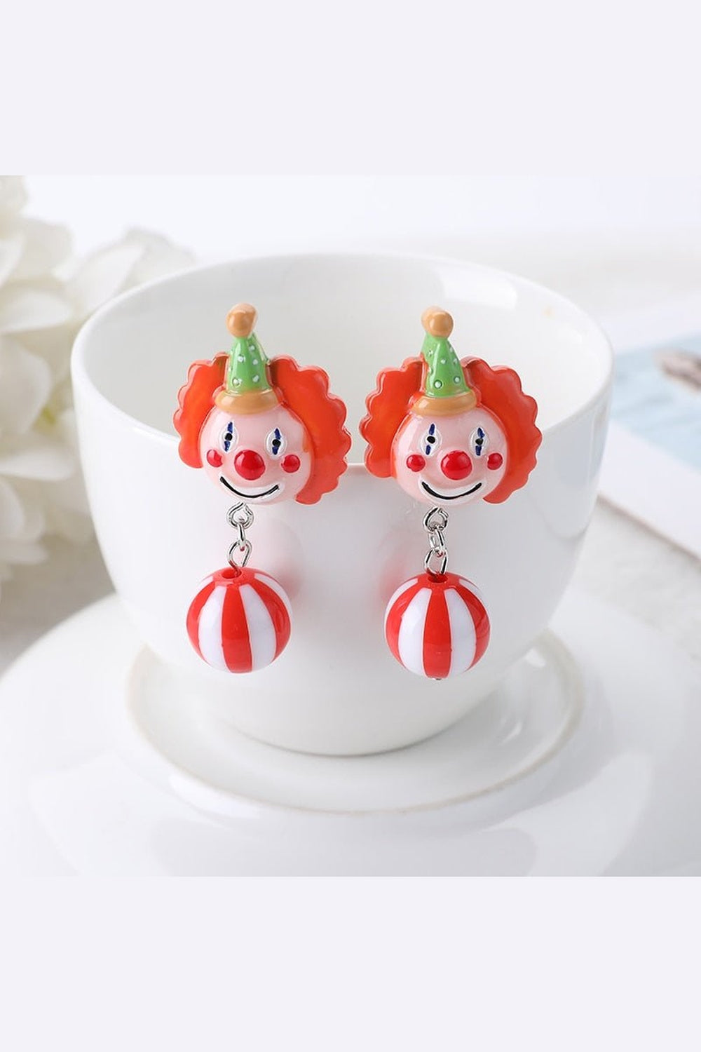 Y2k Weirdcore Resin Clown 1Pair Stud Earrings
