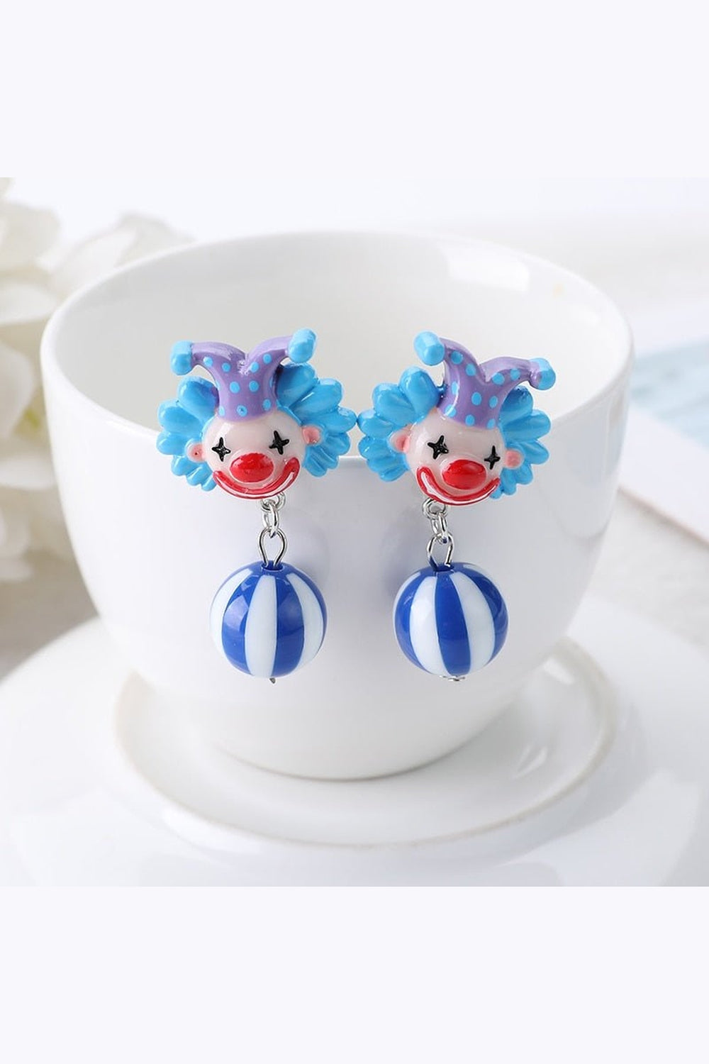 Y2k Weirdcore Resin Clown 1Pair Stud Earrings