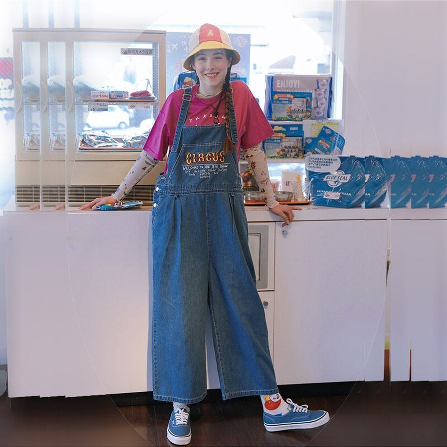 Y2k Weirdcore Style Denim Jumpsuit