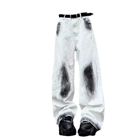 White Baggy Y2K Jeans - Jeans